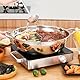 Baxnore Hotpot aus Edelstahl, Sichuan Doppelter Feuertopf für Induktions-, Gas-, Elektroherd & Ceranfeld, Chinesisches Fondue mit Hohlgriff, Leicht zu Reinigen