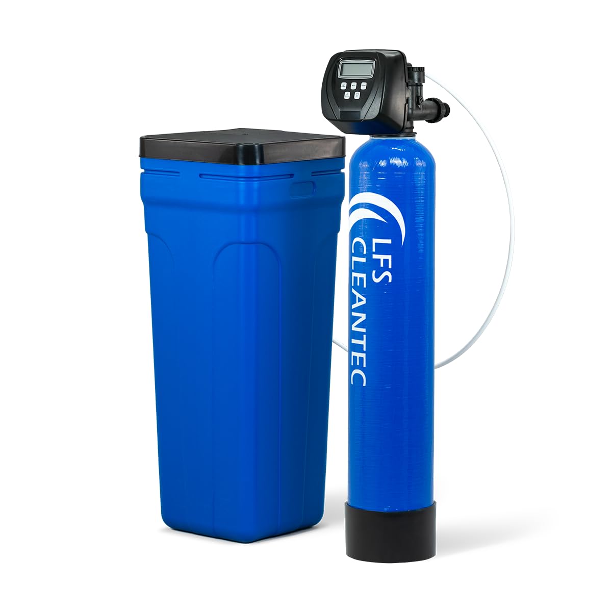 IWSC 1000 - Ablandador de agua para 3 – 4 personas, multifamiliar, depósito de sal separado para largos intervalos de recarga, incluye kit de conexión