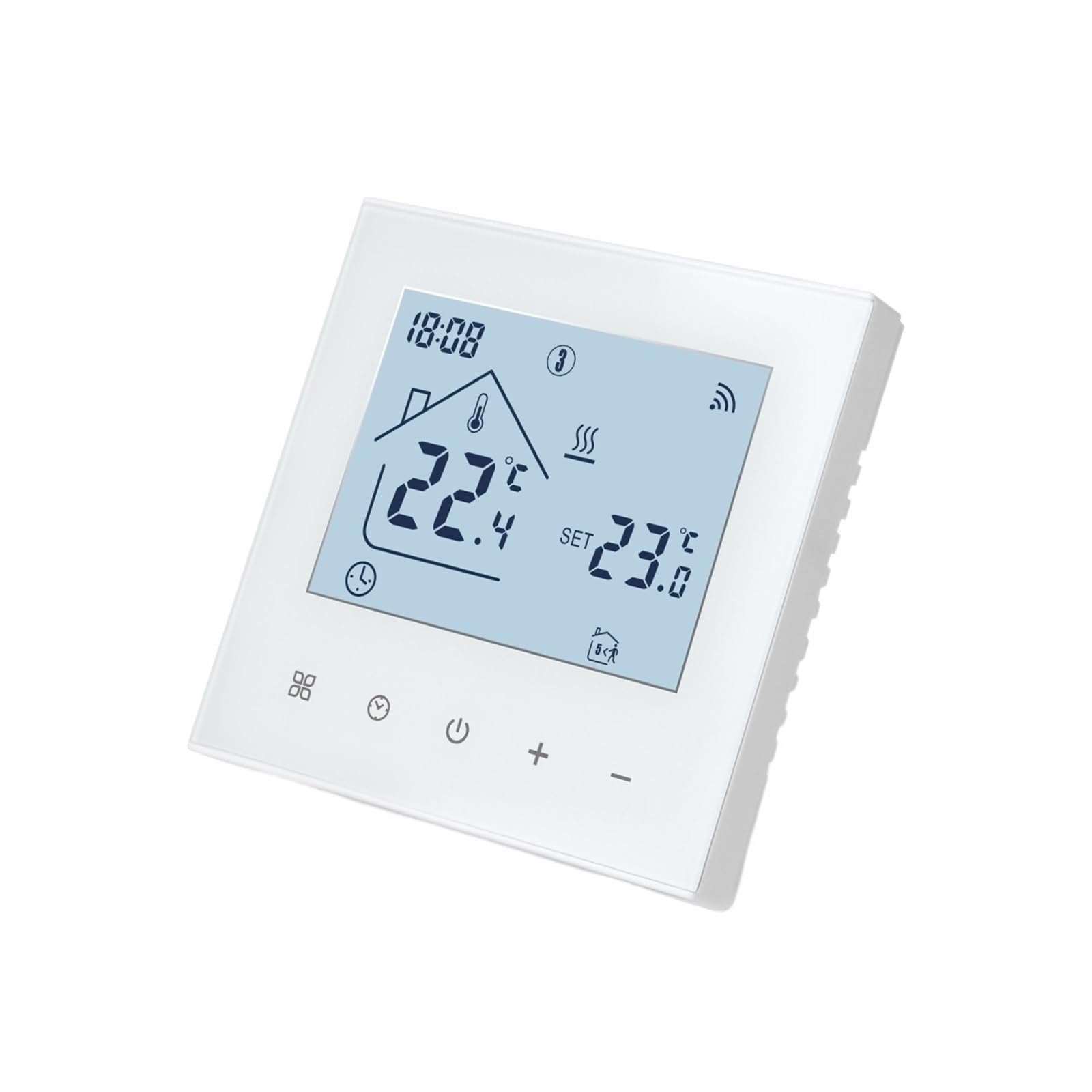 Termostato Inteligente WiFi Calentamiento de Suelo eléctrico Control Remoto Temperatura Caldera Agua/Gas Ahorra EnergíA Y Costes De CalefaccióN(TDR89W-WPB)