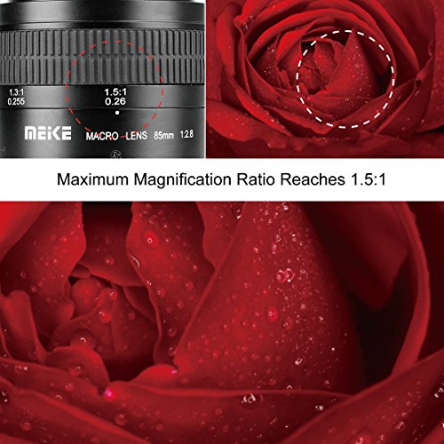 Meike 85mm F/2.8 Handmatige Nadruk Asferische Middelgrote Telephoto Prime Macro Lens met Portretcapaciteit voor Fuji X… - Afbeelding 7
