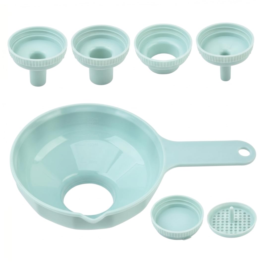 Ginwrek funnels Kitchen Funnel Set (multiple Sizes), Wide Mouth Funnels With Detachable Strainers, Food-grade Pp For Kitchen Use & Filling Bottles
