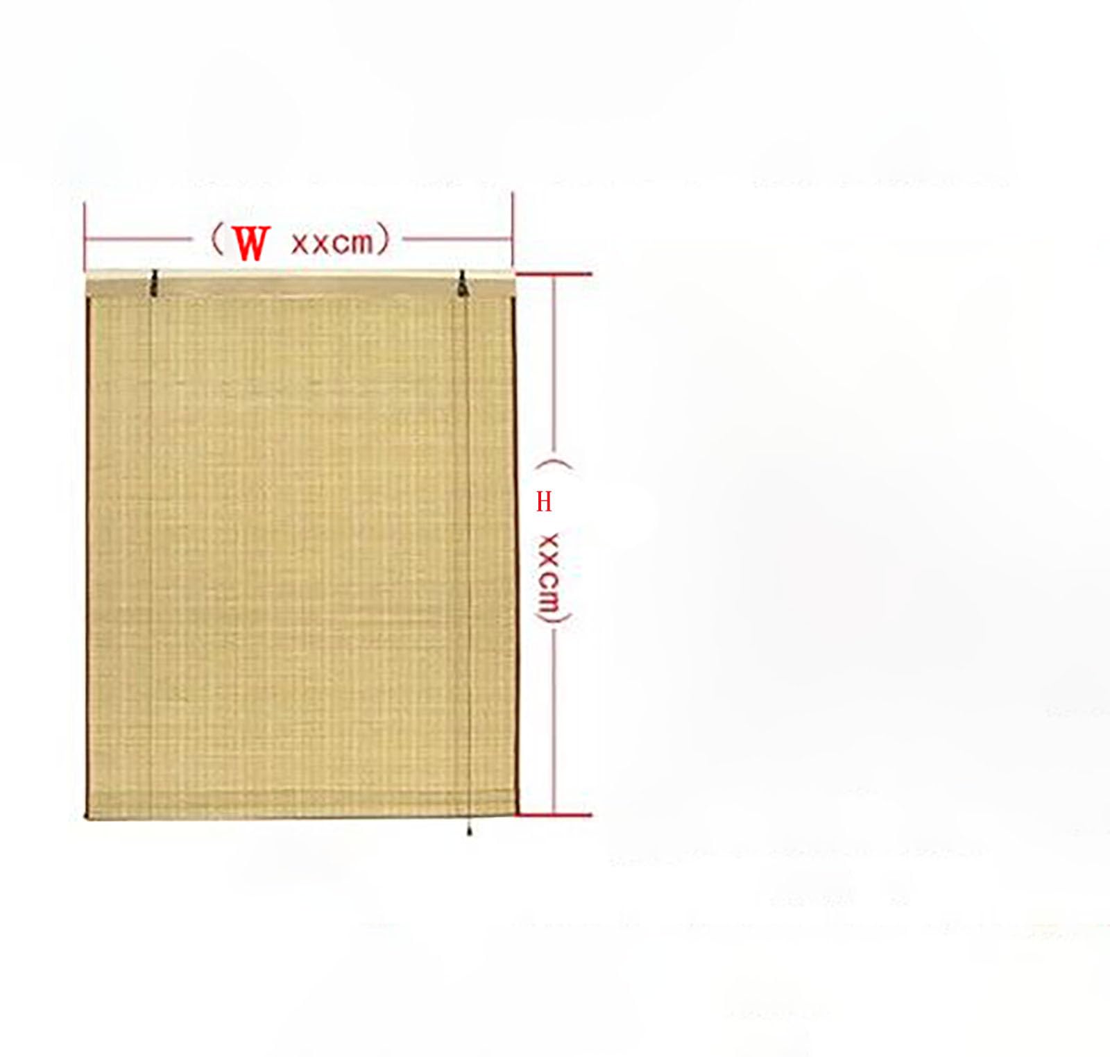 Store Enrouleur Bambou Naturel,Store Occultant en Bambou Exterieur,Tissé à La Main Facile à Installer,Store en Bois pour Portes de Fenêtres de Cuisine (90x210cm/36x83in,60%)