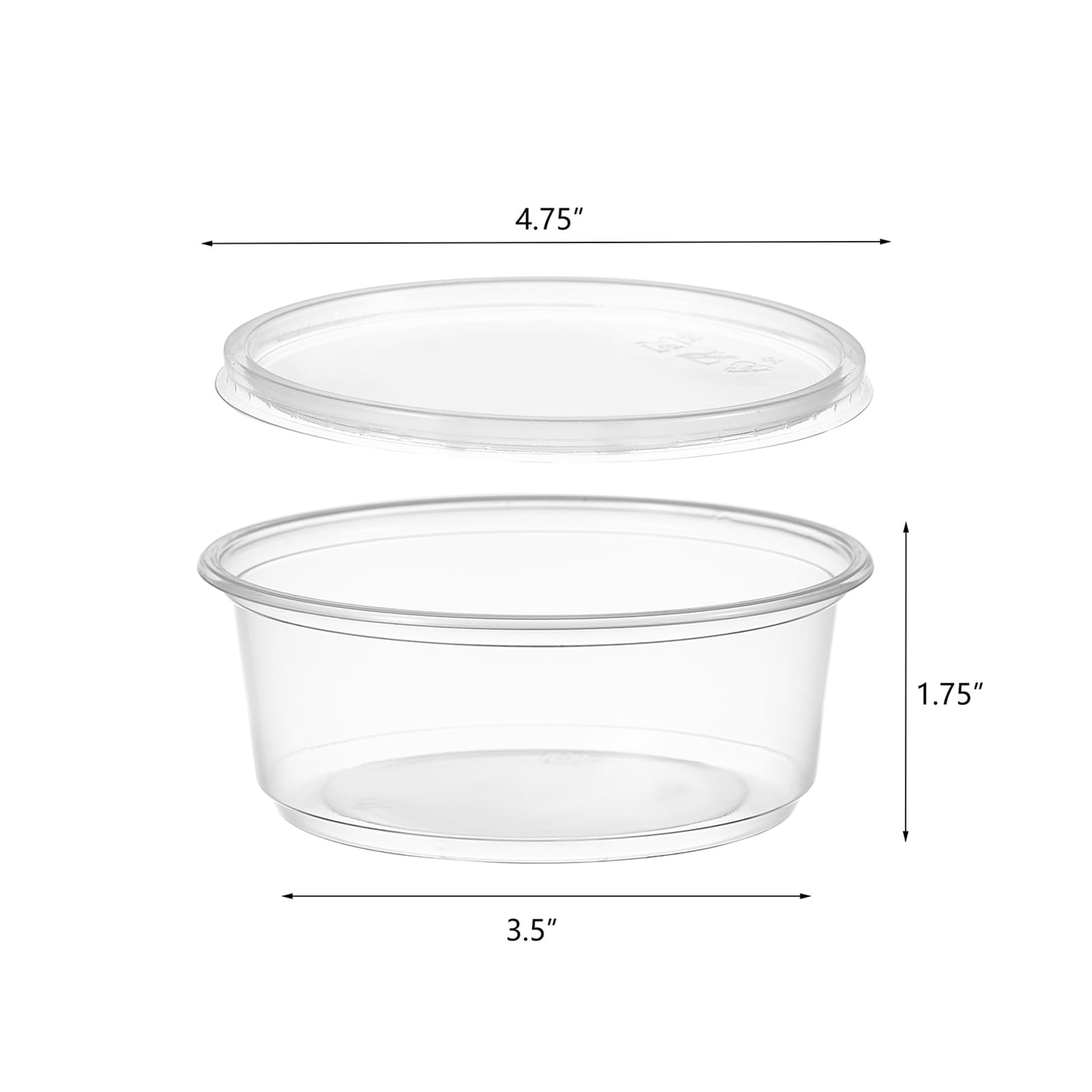 Jaluxing [150 Set - 8oz. Kunststoff Deli Lebensmittel Lagerung Behälter Mit Deckel Verfügbar Klar Kleine Togo Behälter