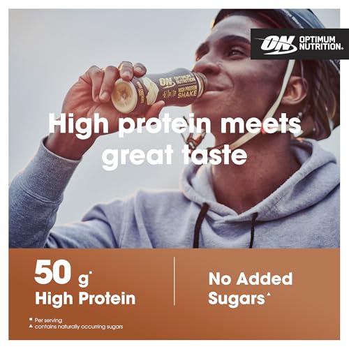 ON High Protein Shake Bottles, Ready To Drink Healthy Snacks, No added sugars, low fat, Post Workout Snack for Men and Women, Chocolate Flavour, 12x500ml, Packaging may vary - Image 5