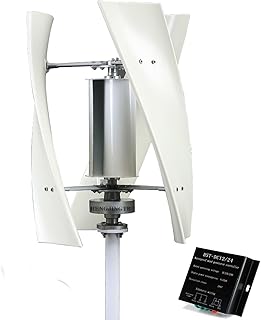 10000W geräuscharme Windkraftanlage mit vertikaler Achse, 12V/24V 48V 220V Generator Windmühle Generate Turbin Komplettes Set für Familie mit Controller (3 Blätter)