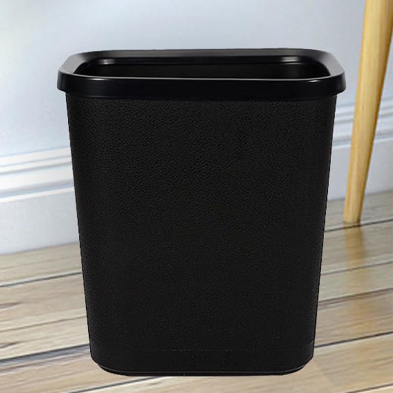 Caneca de basura abierta de plástico negra 26x24x16.5 cm miniatura 6