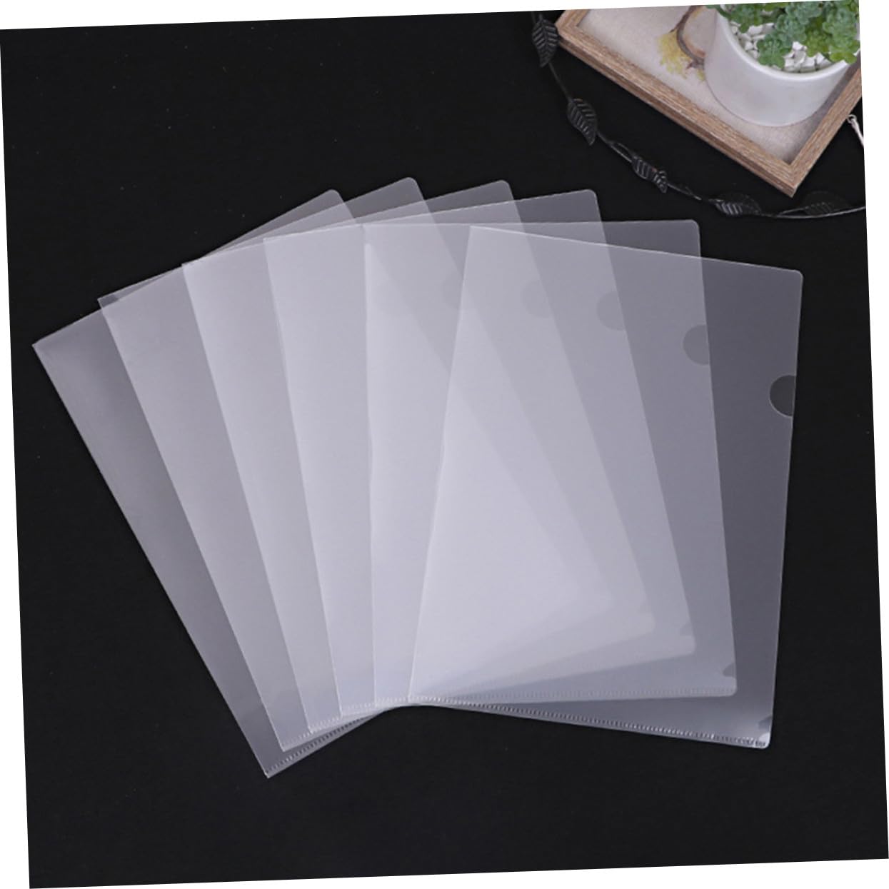 DOITOOL Carpetas De Archivos De Plástico A4 Transparentes 50 Piezas Resistentes Al Desgarro Multifuncionales Para Oficina y Escuela Fundas Para Documentos