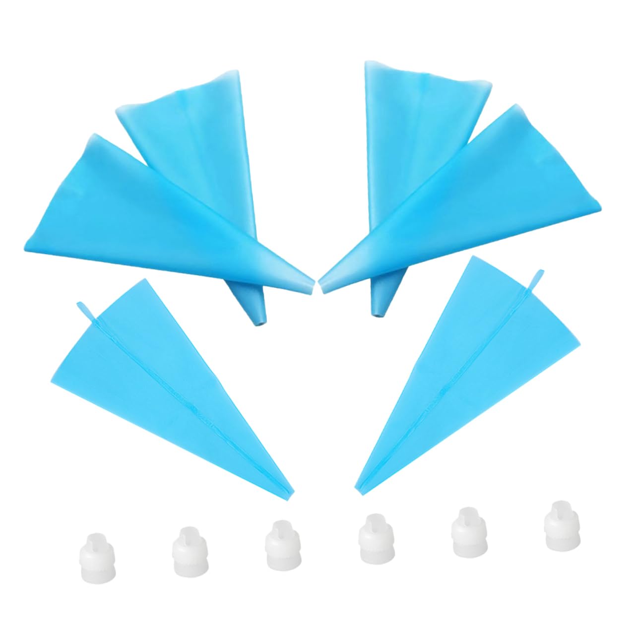 Cabilock 6 Sets Silicone Pastry Bag Set with Couplers Reusable Cookie Decorating Supplies for Icing Cupcake Frosting Easy to Clean Trimmed for Decorating Baking Equipment Set