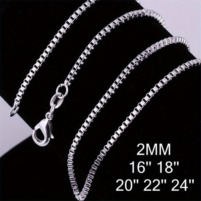 A Simple Necklaces for Women Sterling Silver,Exquisite Durable,16/18/20/22/24/26 Inches4