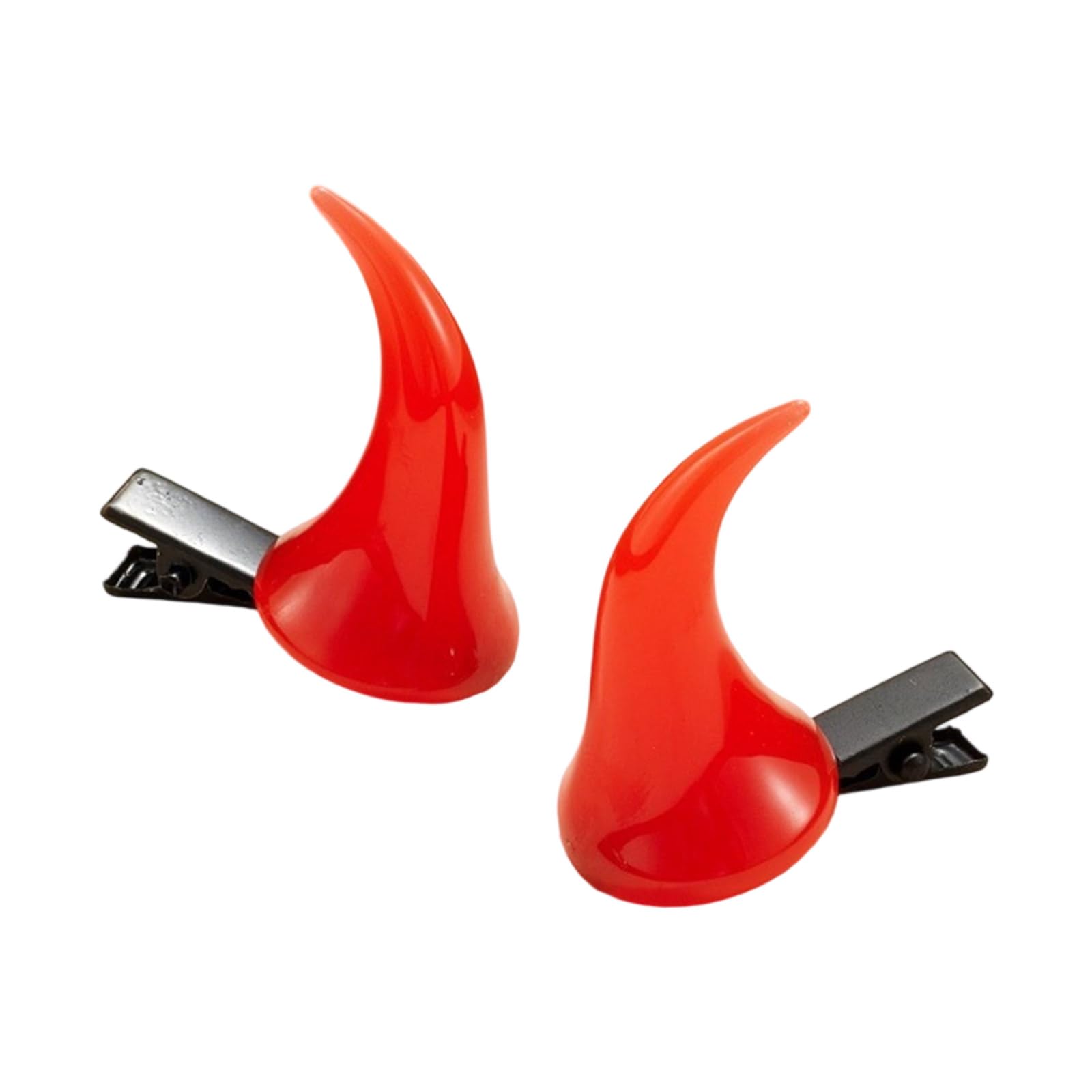 MICFENY 1 Pair Lightweight Halloween Devil Hair Clip Nonslip Hairband Barrettes Resin Costume Accessory For Adults