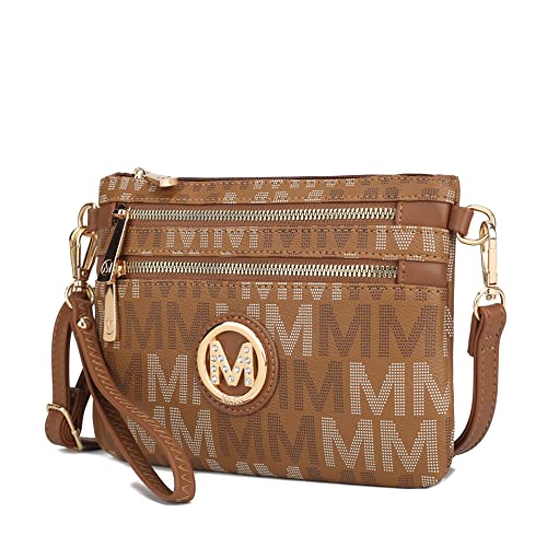 Image of MKF Collection Crossbody Bag for Women, American Flag Shoulder Bag, Vegan Leather Wristlet Bag Handbag Purse by Mia K