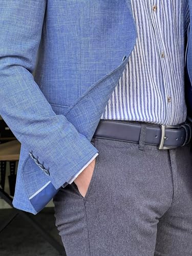 Mens Linen Suit Jackets Casual Two Button Slim Fit Blazers Suit Sport Coats for Wedding Prom Party3