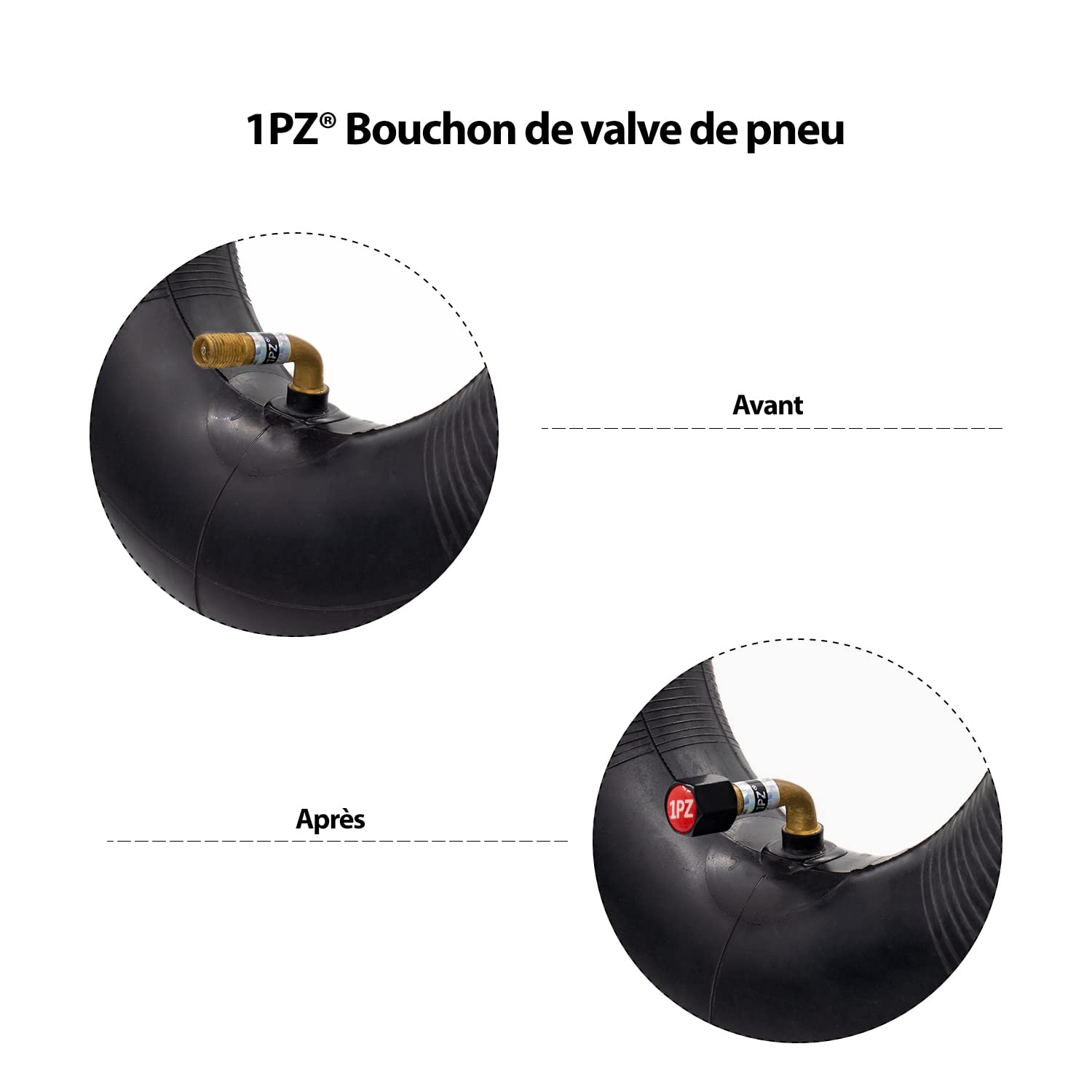 1PZ F3T-35I Complet Pneu 4.10/3.50-4 avec Chambre à Air - Pour Chariot, Diable, Brouette, Tondeuse, Remorque de Jardin et Petit Véhicule (4 Pouces)