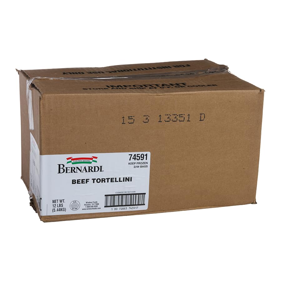 Windsor Bernardi Beef Tortellini, 4 Pound - 3 per case.