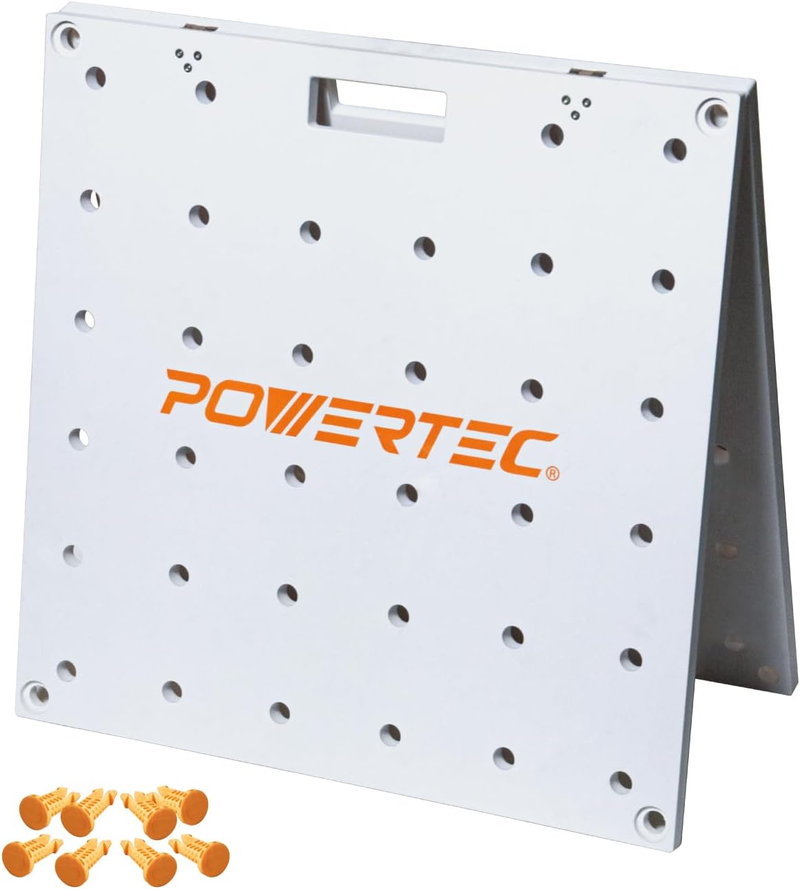 POWERTEC Arachni-Flex 24" x 48" Waterproof PVC Foldable Workbench Tabletop with Pre-drilled Dog Holes & Quick-Insert Locks for Wet and Dry Applications (72189)