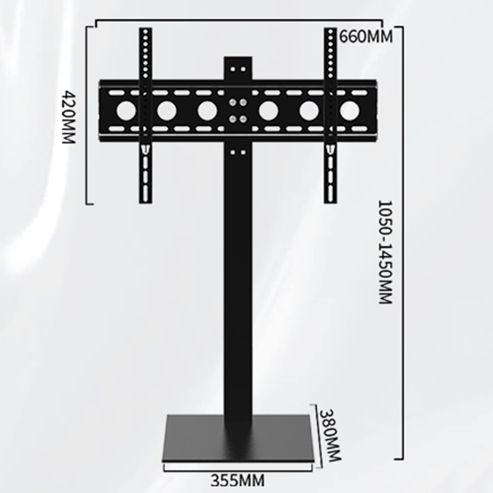 Soporte universal para TV de suelo, soporte de altura ajustable para televisores de 32 a 65 pulgadas, diseño de ahorro de espacio para colocación de esquina