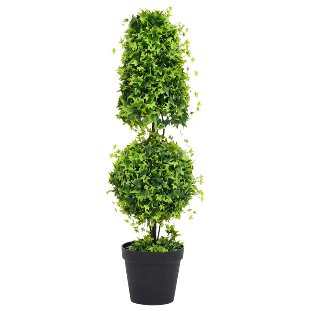 vidaXL Planta de Boj Artificial con Macetero Adorno Árbol Topiario Planta Decoración Jardinera Maceta Jardín Patio Exterior Verde 100 cm