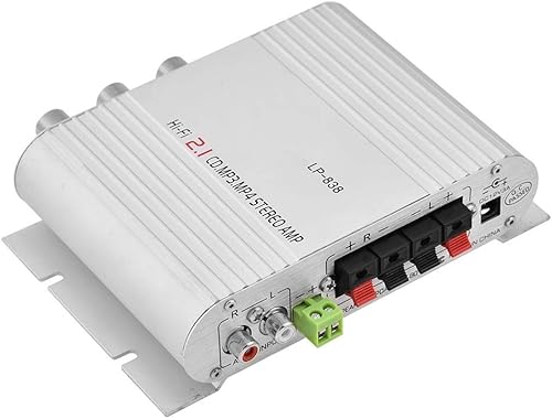 Miniatura 9 de Amplificador de audio estéreo, Mini HiFi 2.1 estéreo Bass Amplificador de potencia de audio para el hogar, amplificador digital profesional para uso