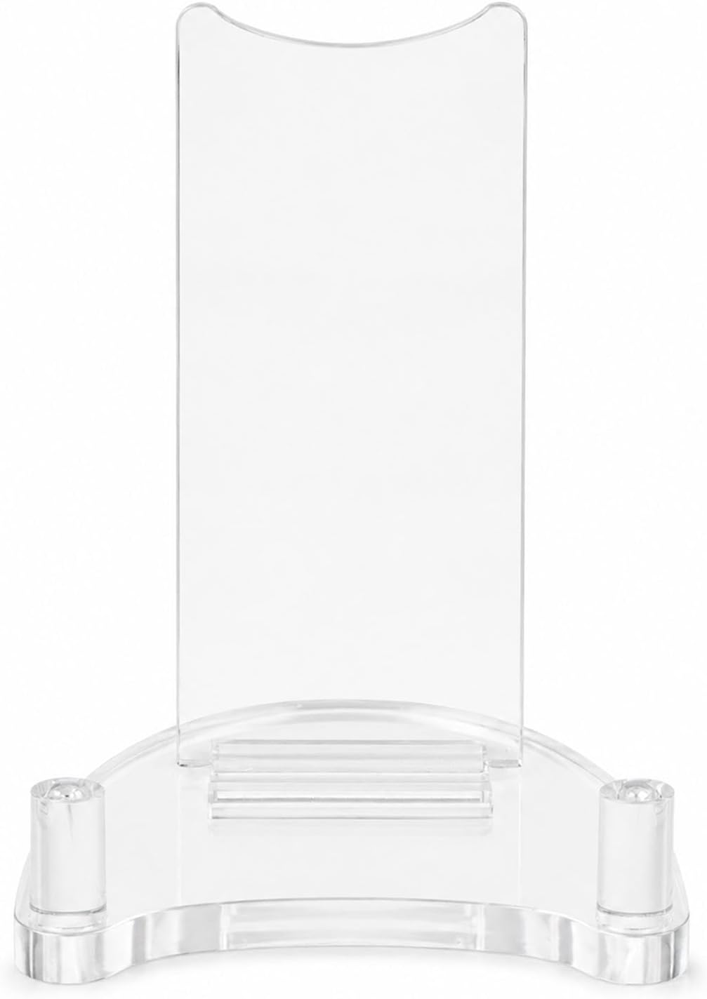 Acrylic Easel Display Stand, Clear Adjustable Plate Holder for 4‑8 Inch Decorative Plates, Cards, Frames and Collectibles（small）