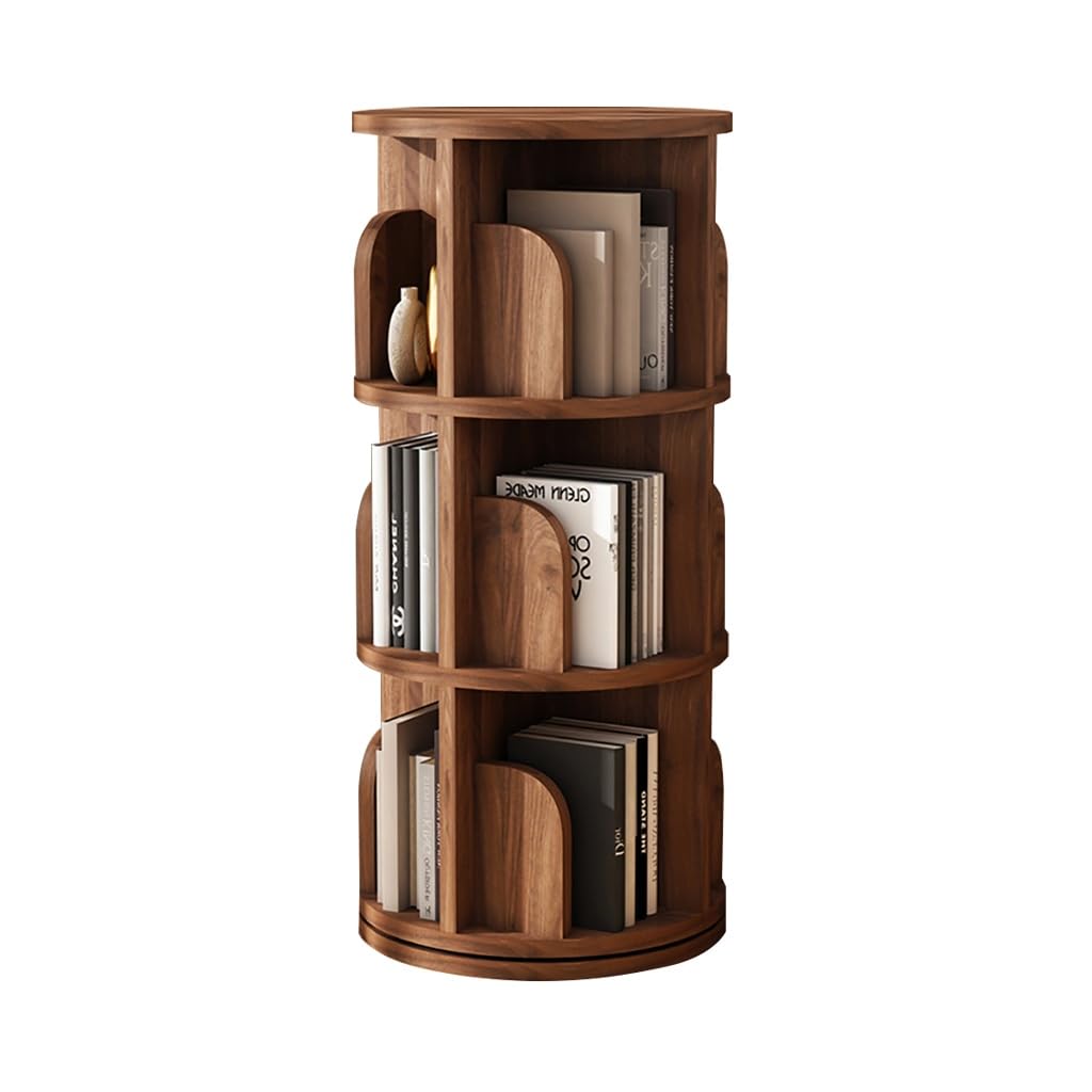 Yalmond Bibliotheks-Aufbewahrungseinheit, geräumiges Wohnzimmer-Bücherregal für Bücher, Manga, drehbares Design für einfachen Zugriff, schlanke Hülle für organisierte Aufbewahrung Küche, Haushalt & Wohnen