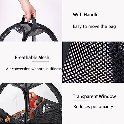 Bird-Carrier-Parakeet-Cage-Breathable-Bird-Backpack-Bird-Travel-Carrier-Parrot-Portable-Bag-Pet-Travel-Cage-with-TrayPerchesFood-Bowl-for-Small-Birds-Green-Cheek-Cockatiel-Parrot