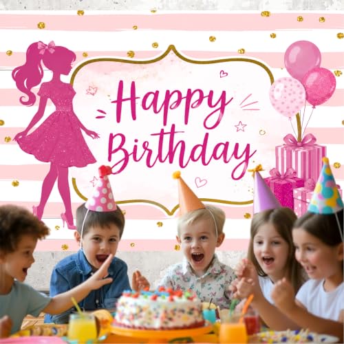 Image of Princess Birthday Banner | Royal Theme Party Backdrop | Kids Birthday Photo Booth Background (Pack of 1, Size: 5x4 Feet)