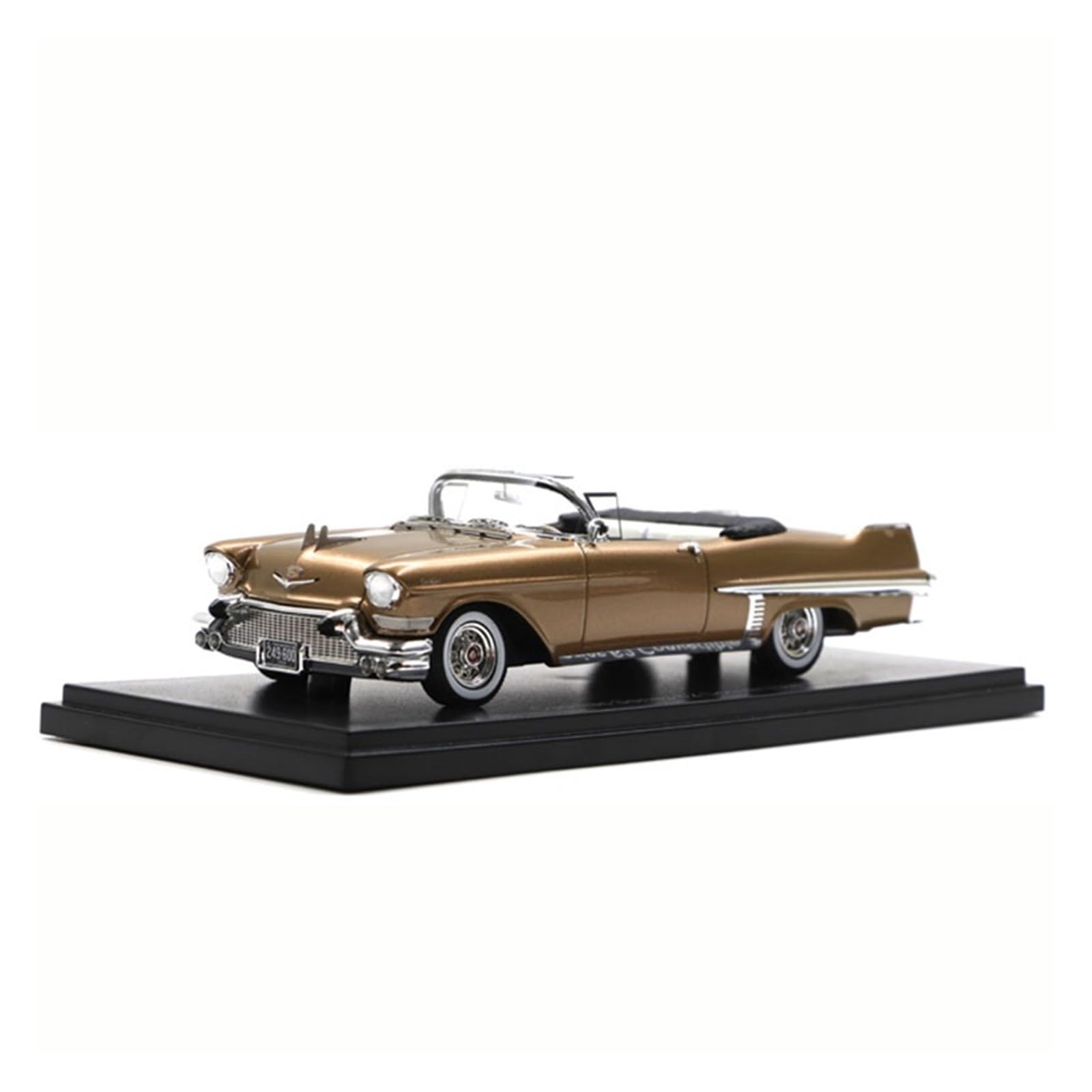 Modellino Di Auto In Lega Di Zinco 1/43 Per Cadillac 1957 Oro Convertibile Classico Modello Di Auto In Resina Pressofusa Collezione Esposizione Statica Modellino Di Auto Pressofuso