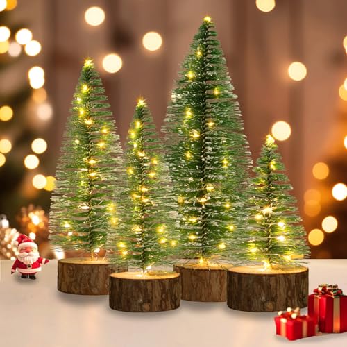 DBFAIRY 4 Stück Weihnachtsbaum Künstlich Klein, Künstlicher...
