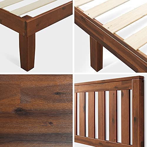 Zinus Vivek Wood Platform Bed Frame With Headboard / Wood Slat Support / No Box Spring Needed / Easy Assembly, Queen #TOP4