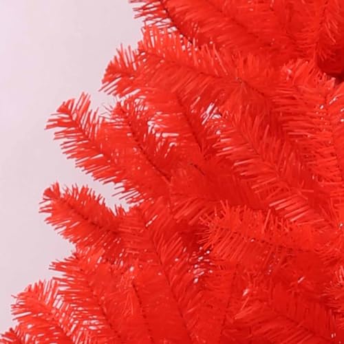 Árbol de Navidad Rojo Real para Decorar el Salón en Fiestas Familiares y Halloween 7