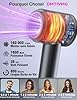 DMTIVMG Seche Cheveux Ionique Professionnel 500 Millions 1600W 160 000 tr/min 12 Mode 4 Température Séchage Ultra Rapide Hair Dryer Silencieux Léger 3 Vitesses Diffuseur Magnétique Voyage (Gris Foncé)