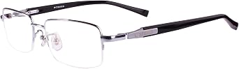 Agstum Titanium Half Rim Glasses Frame Optical Eyeglasses 55-18-145
