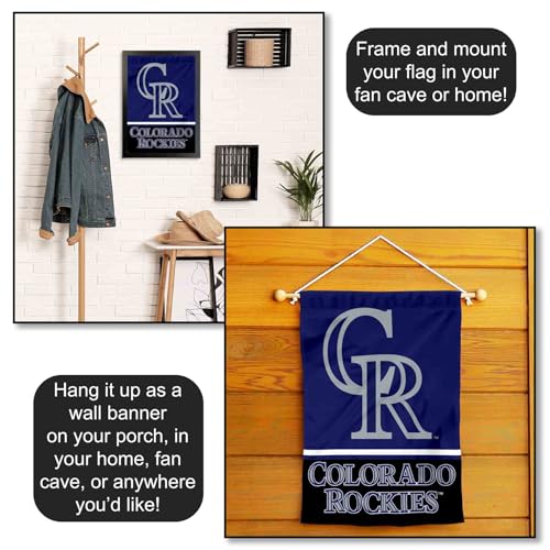 Drapeau de jardin Colorado Rockies WinCraft double face décoration MLB
