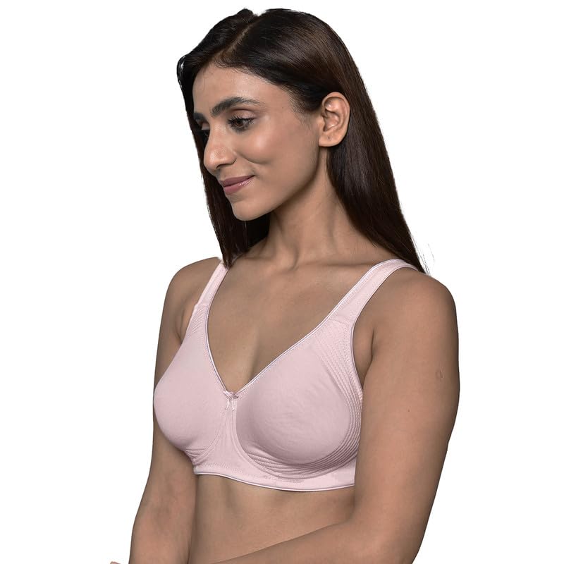 Image of Inner Sense Organic Cotton Bamboo Bra for Woman with Concentric Stitches I Full Coverage Bra for Heavy Bust with Side Support I Non Padded Innerwear with Wire-Free Design