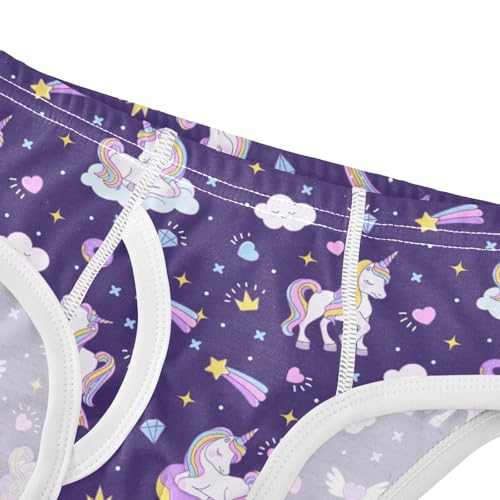 Boys' Exclusive Briefs Toddler Underwear 95% Combed Cotton Boxerbriefs 2T Unicorn in Space Pattern 24