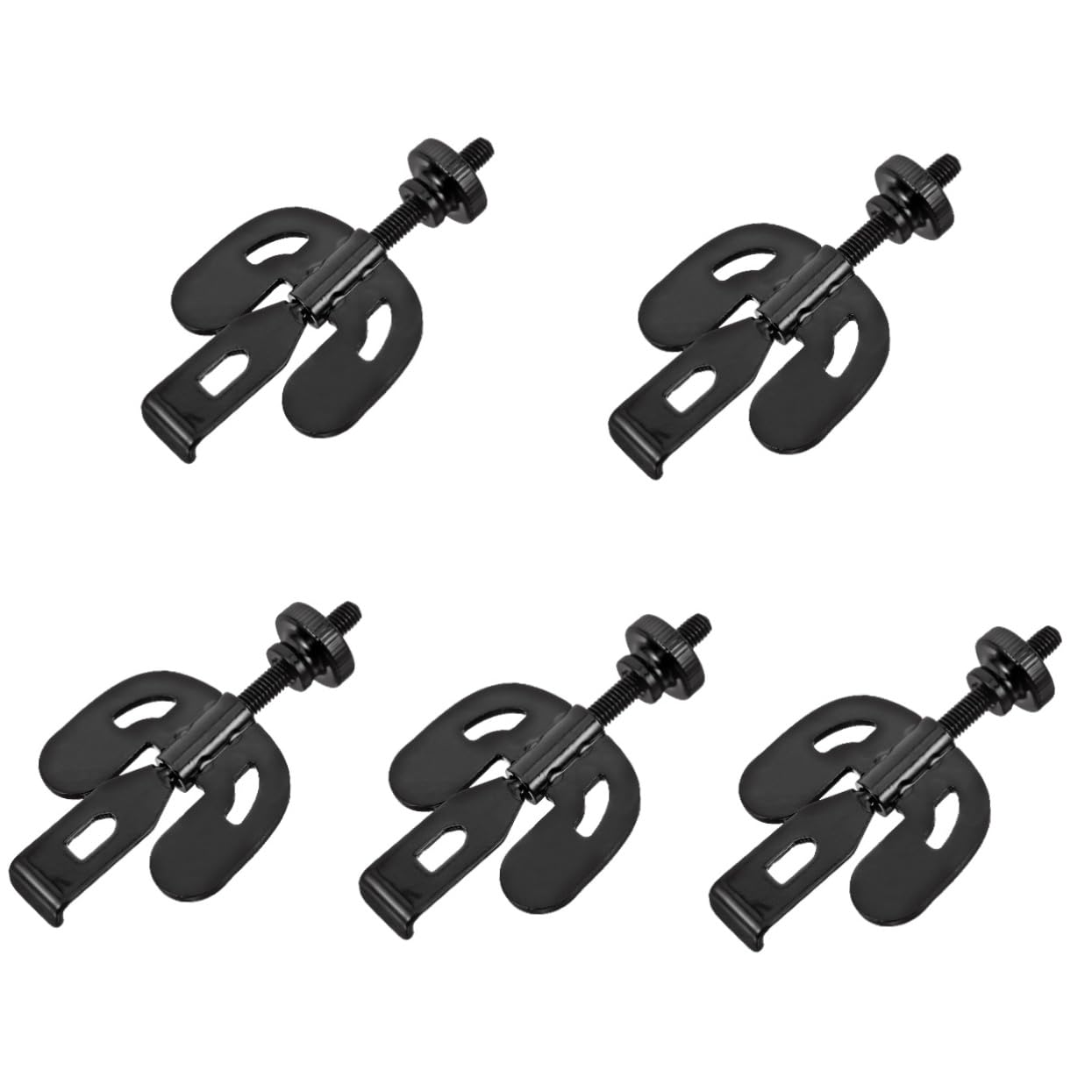 DOITOOL 5 Pièces Serrure de sécurité antivol portable door lock serrure de porte portative arrêt à l'intérieur verrouillage de la porte para serrure pour porte verrou de sécurité 304 Black