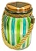 Sogrand Green Stripe Copper Cap Glass Jar, Solar Lights Outdoor, Thick Hanger
