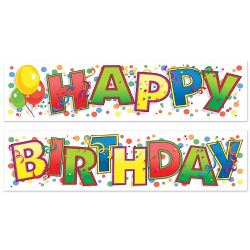 Beistle Happy Birthday Banner, 15-Inch by 5-Feet,Multicolored - //coolthings.us