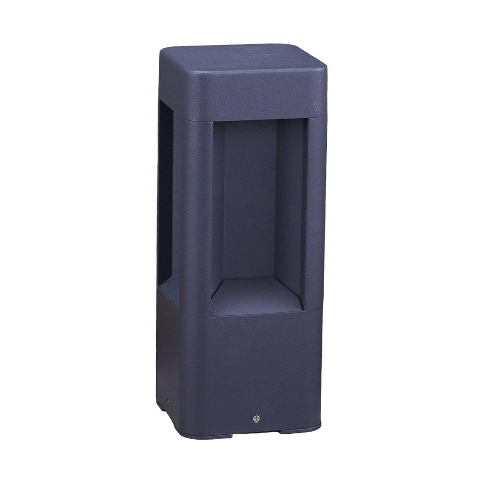 Lucande Led Pedestal Light Annika, Anthracite, Metal, 30 Cm