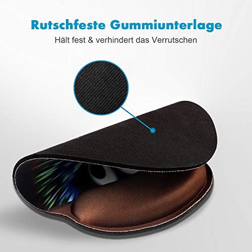 Mauspad mit Gelkissen von AOKSUNOVA – Ergonomisches Design mit Memory-Schaum