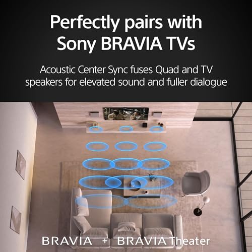 Image of Sony BRAVIA 8 II 55-Inch 4K QD OLED Smart TV (K-55XR80M2) with BRAVIA Theater Quad 16-Speaker Home Theater System (HT-A9M2)