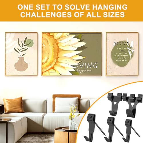 image for KURUI Picture Hangers, 385Pcs Picture Hanging Kit with Heavy Duty Pict