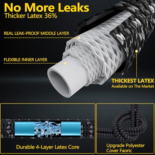 100 FT Garden Hose Expandable Hose-2026 Upgraded Flexible Water Hose, Car Wash Hose with Extra-Strong Brass Connectors,Superior Strength-4-Layers Latex - Kink-less Lightweight Expanding Hose - Image 4