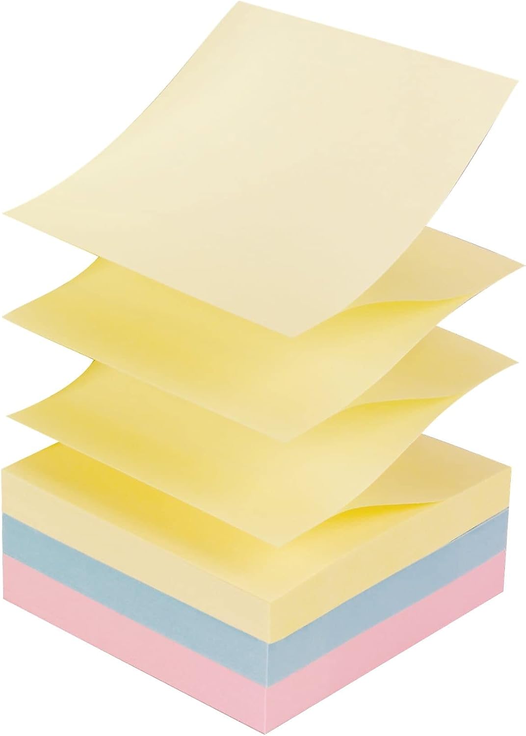 Post-it Pop-up Notes, 12 Sticky Note Pads, 3 x 3 in., School Supplies, Office Products, Accordion Sticky Notes Work with Pop-Up Note Dispenser, Beachside Café Collection image 2