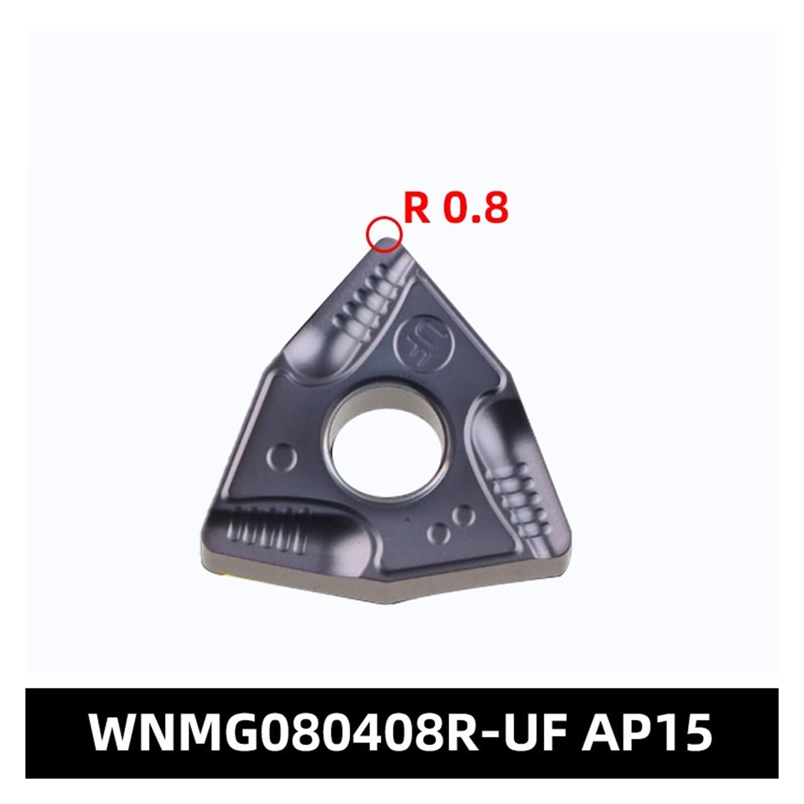 1 Uds. Inserto de carburo WNMG080404R-UF L-UF WNMG 080408 UF herramientas de torneado for placa de cuchilla cortadora de torno CNC de acero inoxidable(WNMG080408R-UF AP15)