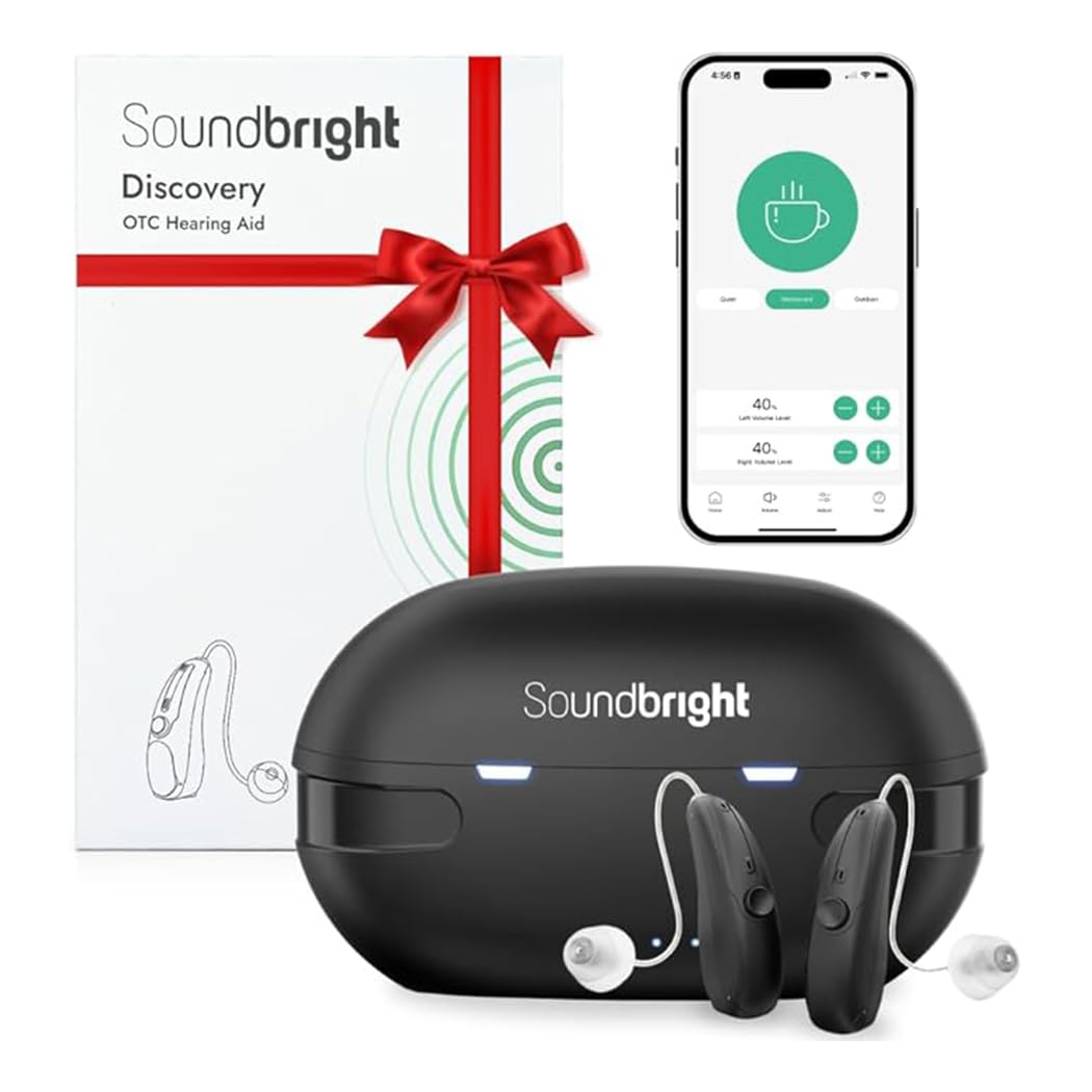 Soundbright Hearing Aids - Discovery | Bluetooth Hearing Aids for Old Age with 3 Noise Cancelling Program, Protable Bluetooth Hearing Aids with Smart App Control, Hand-free Phone Call | 16 Channel Adjustable Frequency (Both Ear)-picture-41