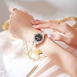OLEVS Ladies Luxury Watch Black Mother – Three functional chronograph style sub dials