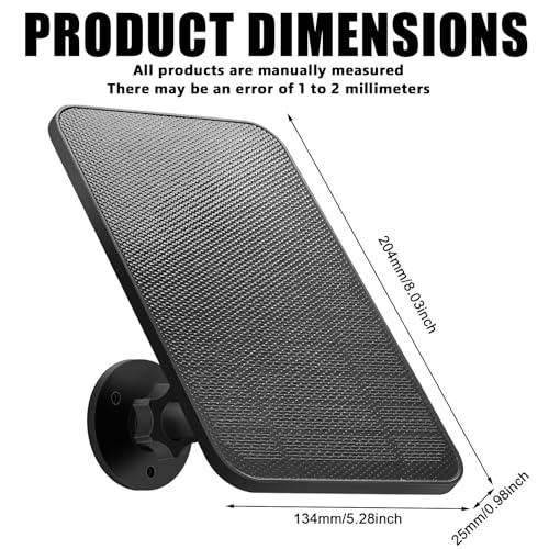 Solarpanel für Blink Kamera Outdoor, 4W Solarpanel kompatibel mit Blink Outdoor Kamera (3rd Gen), Blink XT2/XT Kamera & SimpliSafe Kamera (nicht enthalten), USB mit Gummistecker, IP65 Wasserdicht