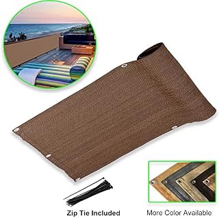 Eden's Decor Balcony Privacy Screen Cover Mesh Windscreen Weather-Resistant UV Protection for Backyard