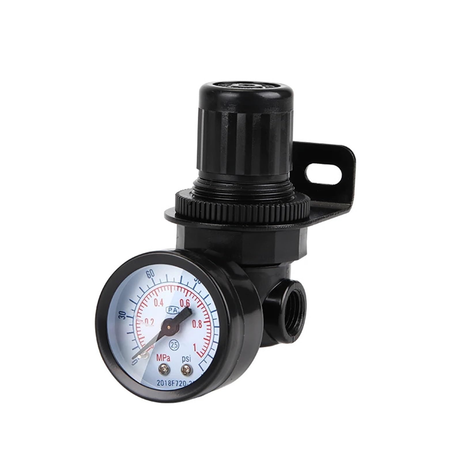NAR-200-RNKG G1/4 Regolatore di pressione pneumatico Riduttore di pressione R07 Regolatore con manometro e staffa in lega di zinco NAR200 (staffa calibro NAR200)